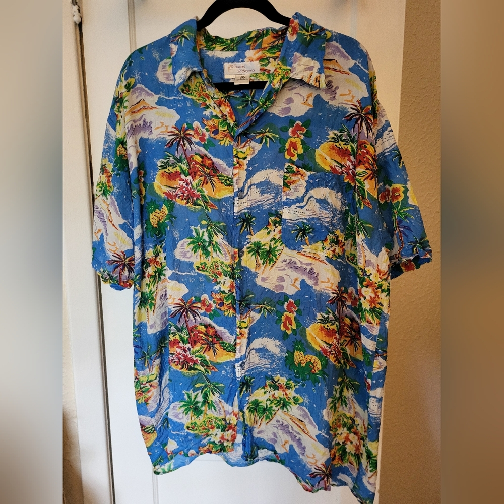 100% Silk Vintage Men's Hawaiian Shirt